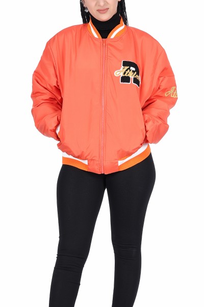 Turuncu R Athletic Bomber Ceket 10606